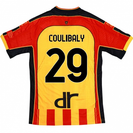 Kandiny Hombre Camiseta Lassana Coulibaly #29 Amarillo Rojo 1ª Equipación 2024/25 La Camisa Chile