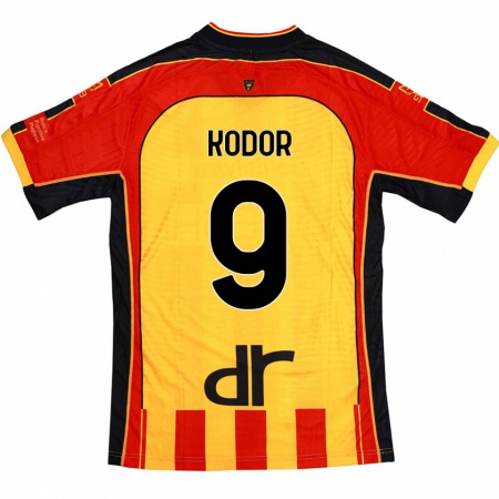 Kandiny Hombre Camiseta Jason Kodor #9 Amarillo Rojo 1ª Equipación 2024/25 La Camisa Chile