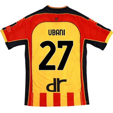 Kandiny Hombre Camiseta Marlon Ubani #27 Amarillo Rojo 1ª Equipación 2024/25 La Camisa Chile