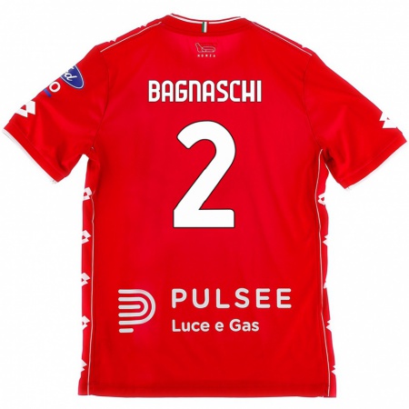 Kandiny Hombre Camiseta Alessandro Bagnaschi #2 Rojo Blanco 1ª Equipación 2024/25 La Camisa Chile