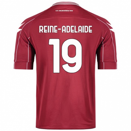 Kandiny Hombre Camiseta Jeff Reine-Adélaïde #19 Borgoña 1ª Equipación 2024/25 La Camisa Chile