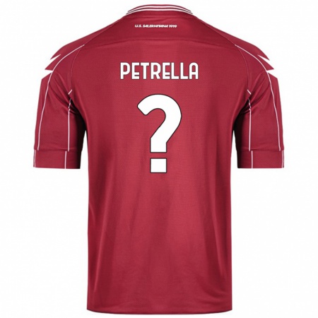 Kandiny Hombre Camiseta Domenico Petrella #0 Borgoña 1ª Equipación 2024/25 La Camisa Chile