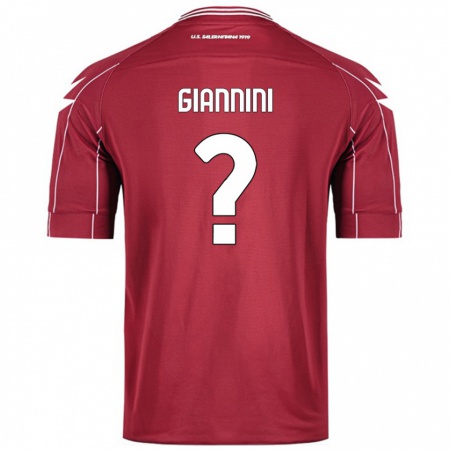 Kandiny Hombre Camiseta Emanuele Giannini #0 Borgoña 1ª Equipación 2024/25 La Camisa Chile