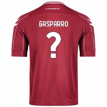 Kandiny Hombre Camiseta Roberto Gasparro #0 Borgoña 1ª Equipación 2024/25 La Camisa Chile