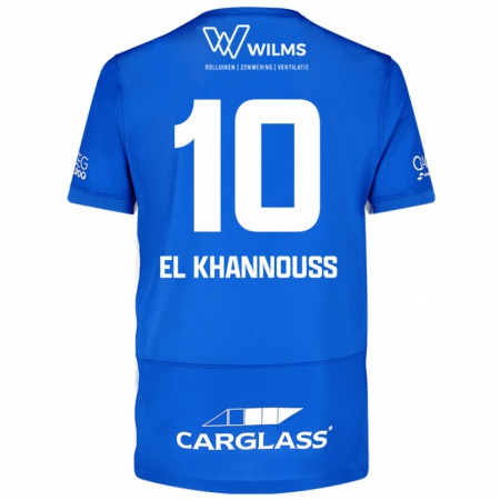 Kandiny Hombre Camiseta Bilal El Khannouss #10 Azul 1ª Equipación 2024/25 La Camisa Chile