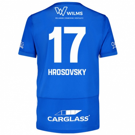 Kandiny Hombre Camiseta Patrik Hrosovsky #17 Azul 1ª Equipación 2024/25 La Camisa Chile