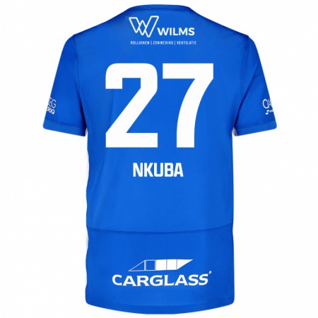 Kandiny Hombre Camiseta Ken Nkuba #27 Azul 1ª Equipación 2024/25 La Camisa Chile