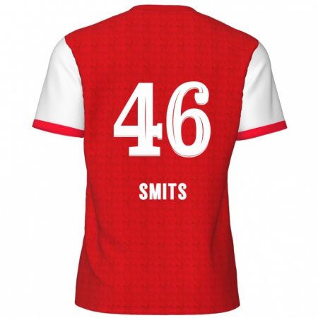 Kandiny Hombre Camiseta Milan Smits #46 Rojo Blanco 1ª Equipación 2024/25 La Camisa Chile