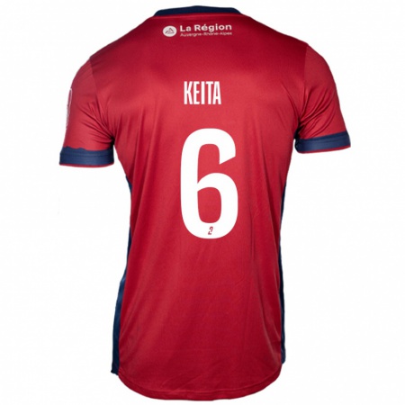 Kandiny Hombre Camiseta Habib Keïta #6 Borgoña Claro 1ª Equipación 2024/25 La Camisa Chile