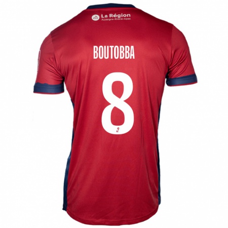 Kandiny Hombre Camiseta Bilal Boutobba #8 Borgoña Claro 1ª Equipación 2024/25 La Camisa Chile