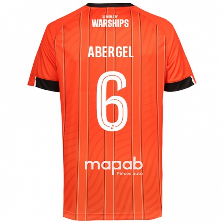 Kandiny Hombre Camiseta Laurent Abergel #6 Naranja 1ª Equipación 2024/25 La Camisa Chile