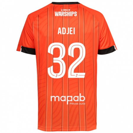 Kandiny Hombre Camiseta Nathaniel Adjei #32 Naranja 1ª Equipación 2024/25 La Camisa Chile