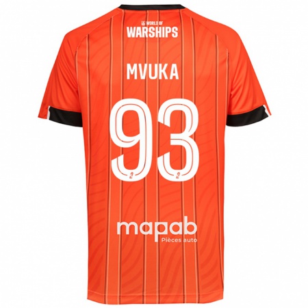 Kandiny Hombre Camiseta Joel Mvuka #93 Naranja 1ª Equipación 2024/25 La Camisa Chile