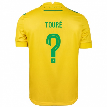 Kandiny Hombre Camiseta Sankoumba Touré #0 Amarillo Verde 1ª Equipación 2024/25 La Camisa Chile