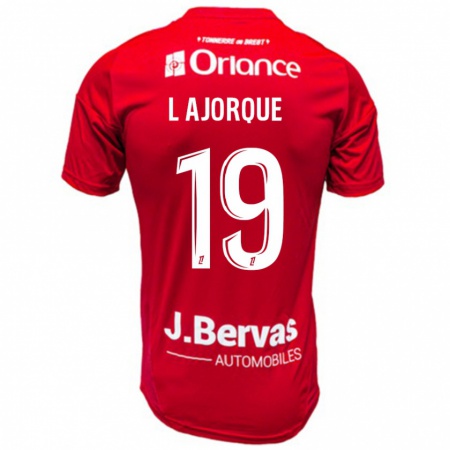 Kandiny Hombre Camiseta Ludovic Ajorque #19 Rojo Blanco 1ª Equipación 2024/25 La Camisa Chile