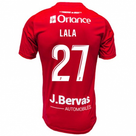 Kandiny Hombre Camiseta Kenny Lala #27 Rojo Blanco 1ª Equipación 2024/25 La Camisa Chile