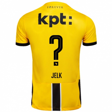 Kandiny Hombre Camiseta Jano Jelk #0 Amarillo Negro 1ª Equipación 2024/25 La Camisa Chile