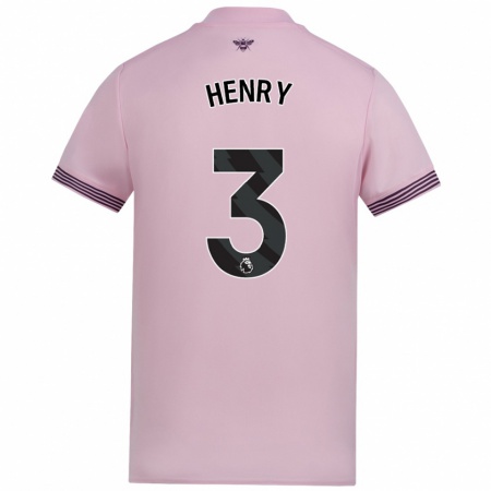 Kandiny Hombre Camiseta Rico Henry #3 Rosa 2ª Equipación 2024/25 La Camisa Chile