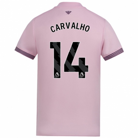 Kandiny Hombre Camiseta Fábio Carvalho #14 Rosa 2ª Equipación 2024/25 La Camisa Chile