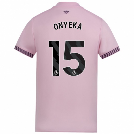 Kandiny Hombre Camiseta Frank Onyeka #15 Rosa 2ª Equipación 2024/25 La Camisa Chile