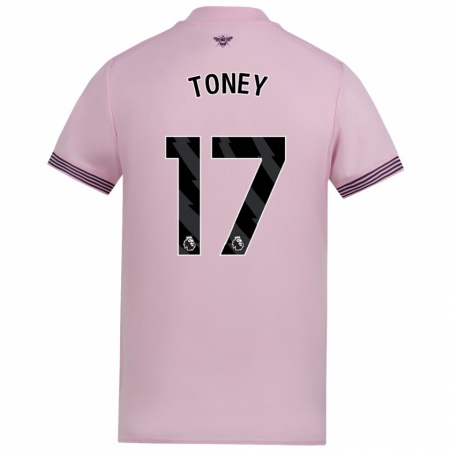 Kandiny Hombre Camiseta Ivan Toney #17 Rosa 2ª Equipación 2024/25 La Camisa Chile