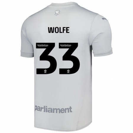 Kandiny Hombre Camiseta Matty Wolfe #33 Gris Plata 2ª Equipación 2024/25 La Camisa Chile