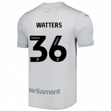 Kandiny Hombre Camiseta Max Watters #36 Gris Plata 2ª Equipación 2024/25 La Camisa Chile