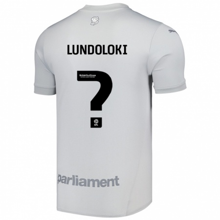 Kandiny Hombre Camiseta Geoffrey Lundoloki #0 Gris Plata 2ª Equipación 2024/25 La Camisa Chile