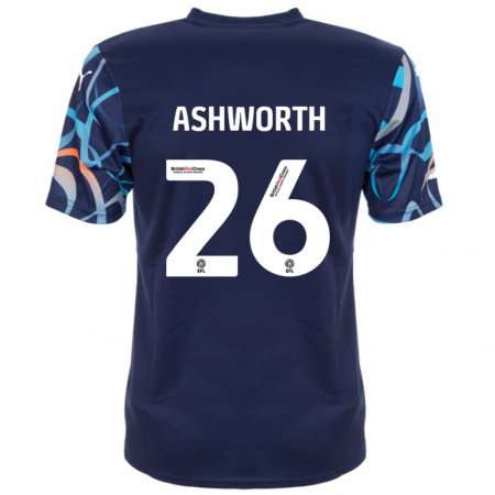 Kandiny Hombre Camiseta Zac Ashworth #26 Azul Marino 2ª Equipación 2024/25 La Camisa Chile