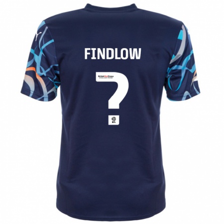 Kandiny Hombre Camiseta Luke Findlow #0 Azul Marino 2ª Equipación 2024/25 La Camisa Chile