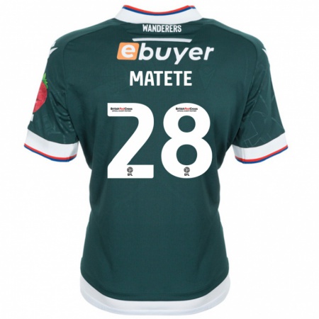 Kandiny Hombre Camiseta Jay Matete #28 Verde Oscuro 2ª Equipación 2024/25 La Camisa Chile