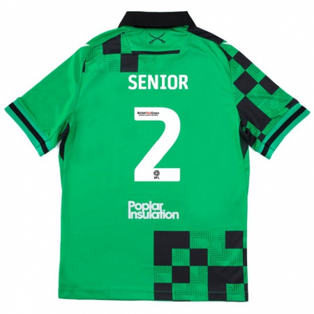 Kandiny Hombre Camiseta Joel Senior #2 Verde Negro 2ª Equipación 2024/25 La Camisa Chile