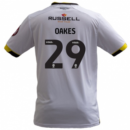 Kandiny Hombre Camiseta Toby Oakes #29 Blanco 2ª Equipación 2024/25 La Camisa Chile