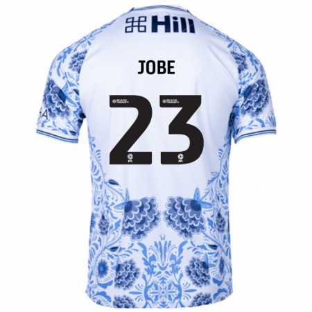 Kandiny Hombre Camiseta Mamadou Jobe #23 Blanco Azul 2ª Equipación 2024/25 La Camisa Chile