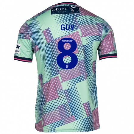 Kandiny Hombre Camiseta Callum Guy #8 Verde 2ª Equipación 2024/25 La Camisa Chile