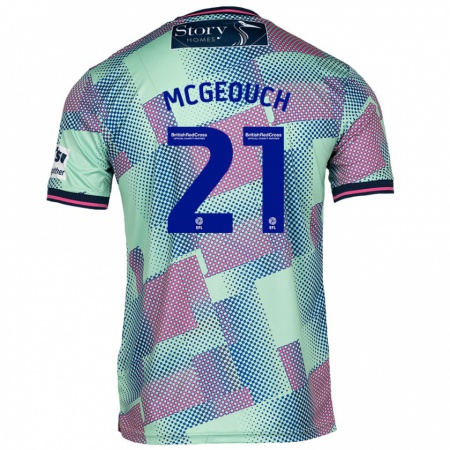 Kandiny Hombre Camiseta Dylan Mcgeouch #21 Verde 2ª Equipación 2024/25 La Camisa Chile