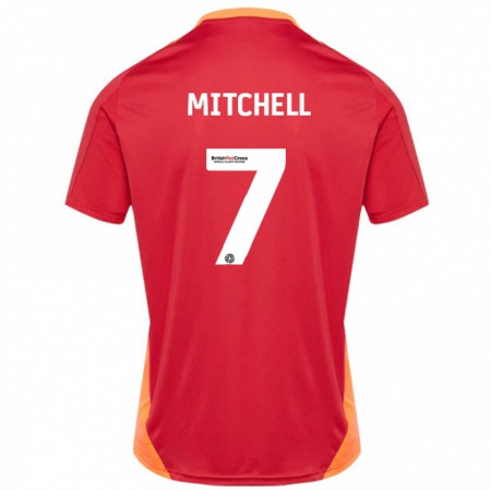 Kandiny Hombre Camiseta Demetri Mitchell #7 Azul Blanquecino 2ª Equipación 2024/25 La Camisa Chile