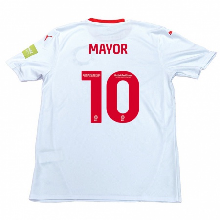 Kandiny Hombre Camiseta Danny Mayor #10 Blanco 2ª Equipación 2024/25 La Camisa Chile