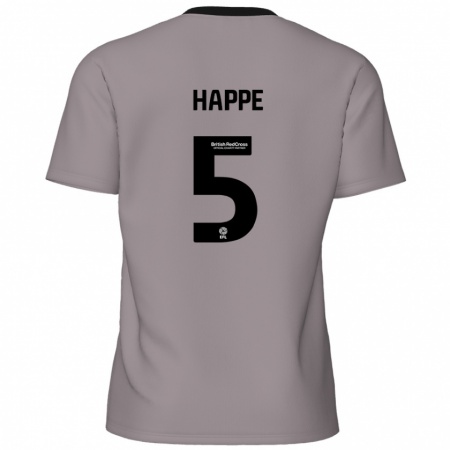 Kandiny Hombre Camiseta Dan Happe #5 Gris 2ª Equipación 2024/25 La Camisa Chile