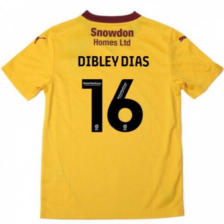 Kandiny Hombre Camiseta Matt Dibley-Dias #16 Naranja Borgoña 2ª Equipación 2024/25 La Camisa Chile