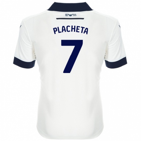 Kandiny Hombre Camiseta Przemyslaw Placheta #7 Blanco Azul Marino 2ª Equipación 2024/25 La Camisa Chile