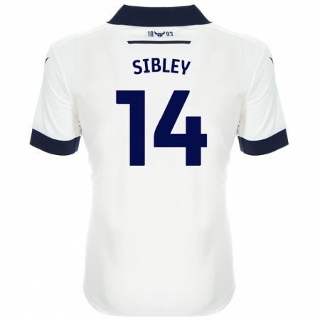 Kandiny Hombre Camiseta Louie Sibley #14 Blanco Azul Marino 2ª Equipación 2024/25 La Camisa Chile