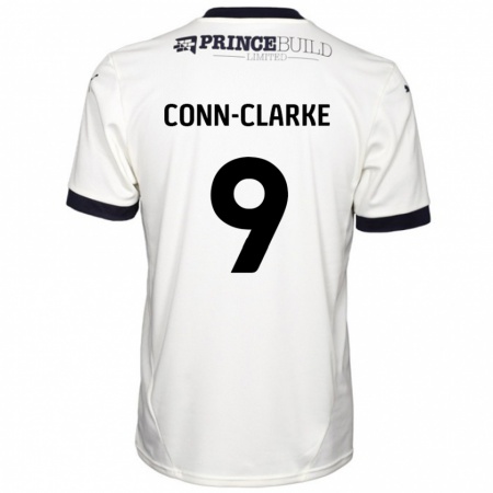 Kandiny Hombre Camiseta Chris Conn-Clarke #9 Blanquecino Negro 2ª Equipación 2024/25 La Camisa Chile