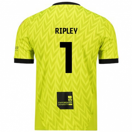 Kandiny Hombre Camiseta Connor Ripley #1 Verde Fluorescente 2ª Equipación 2024/25 La Camisa Chile