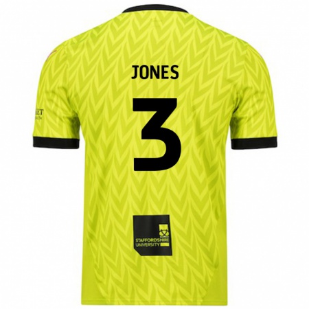 Kandiny Hombre Camiseta Dan Jones #3 Verde Fluorescente 2ª Equipación 2024/25 La Camisa Chile