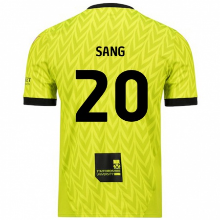 Kandiny Hombre Camiseta Tom Sang #20 Verde Fluorescente 2ª Equipación 2024/25 La Camisa Chile