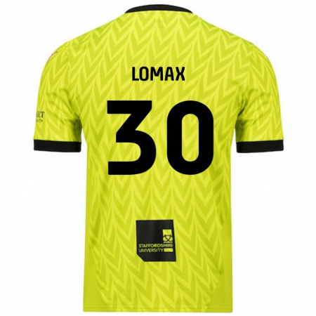 Kandiny Hombre Camiseta Ben Lomax #30 Verde Fluorescente 2ª Equipación 2024/25 La Camisa Chile