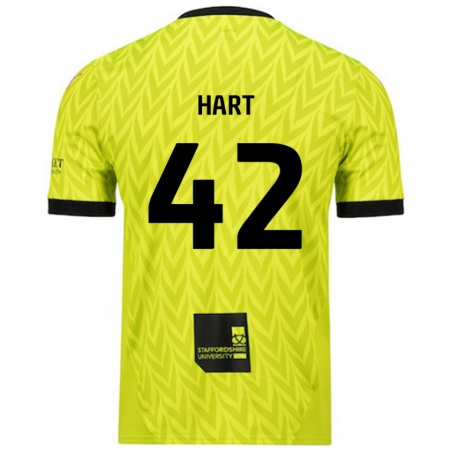 Kandiny Hombre Camiseta Sam Hart #42 Verde Fluorescente 2ª Equipación 2024/25 La Camisa Chile