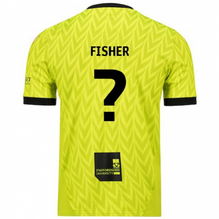 Kandiny Hombre Camiseta Elijah Fisher #0 Verde Fluorescente 2ª Equipación 2024/25 La Camisa Chile