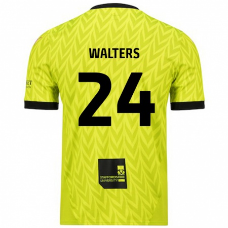 Kandiny Hombre Camiseta Rhys Walters #24 Verde Fluorescente 2ª Equipación 2024/25 La Camisa Chile